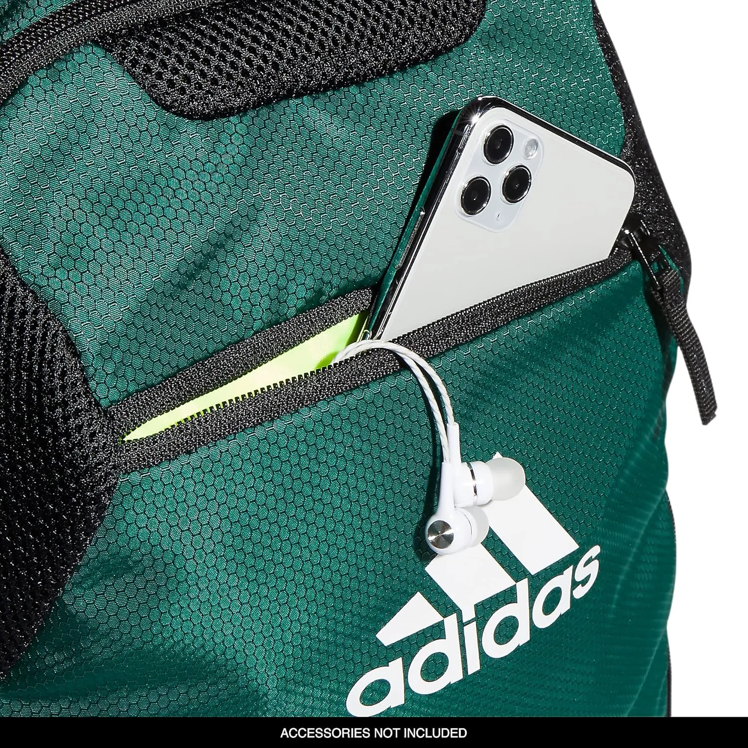 adidas Stadium Team Sports Backpack for Men and Women (36l) Durable Athletic Laptop Bag, Dark Green/3.0, One Size