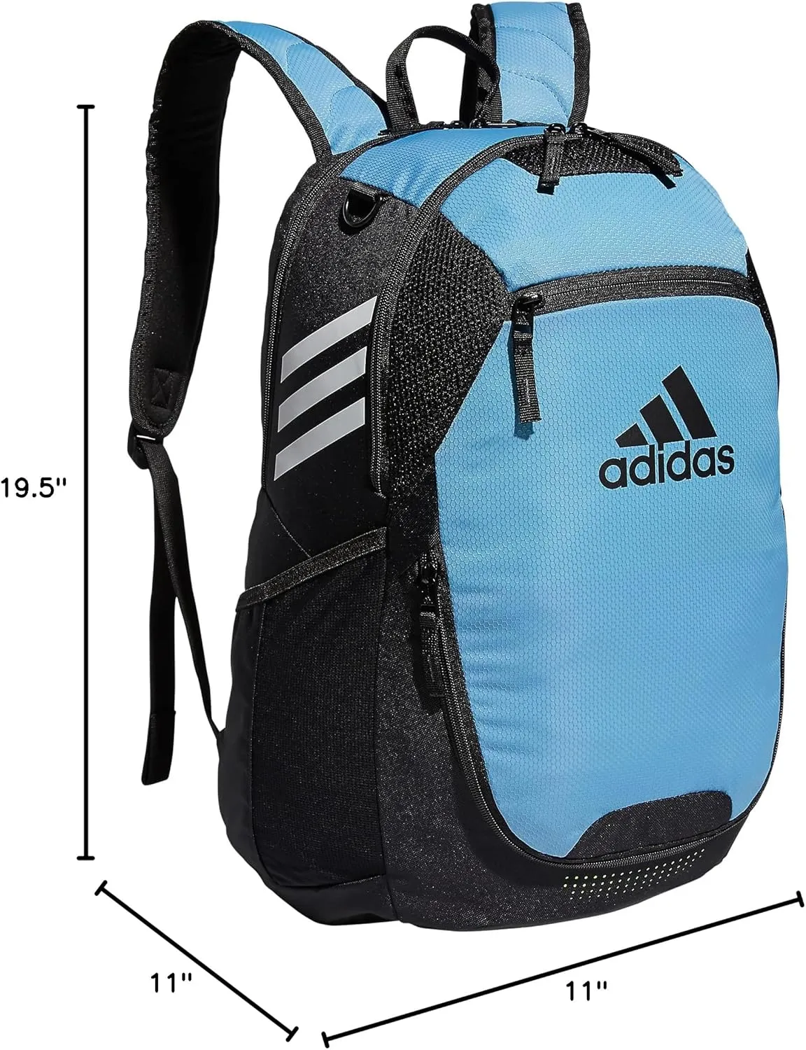 adidas Stadium Team Sports Backpack for Men and Women (36l) Durable Athletic Laptop Bag, Light Blue/3.0, One Size
