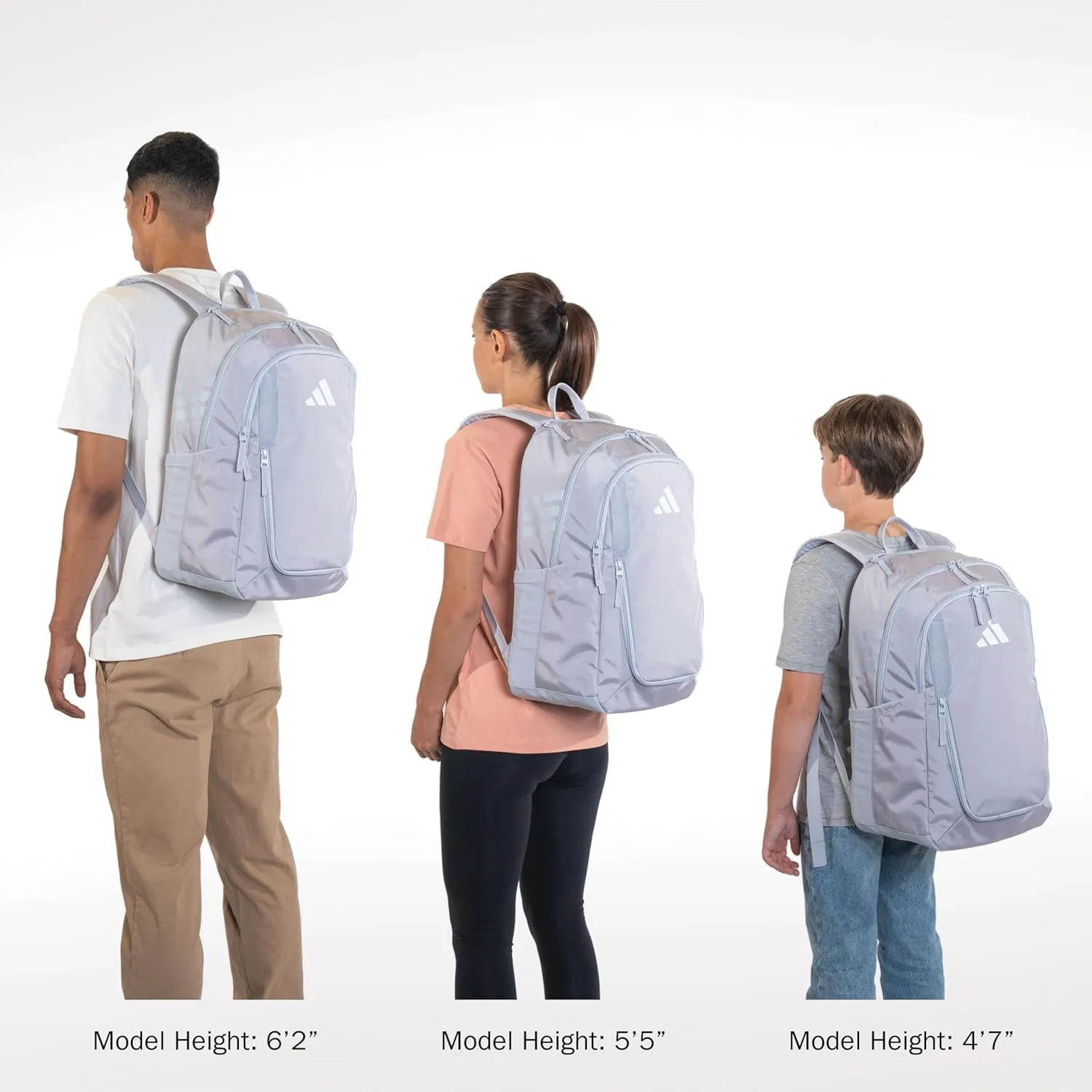 adidas Stadium Team Sports Backpack for Men and Women (36l) Durable Athletic Laptop Bag, Light Blue/4.0, One Size