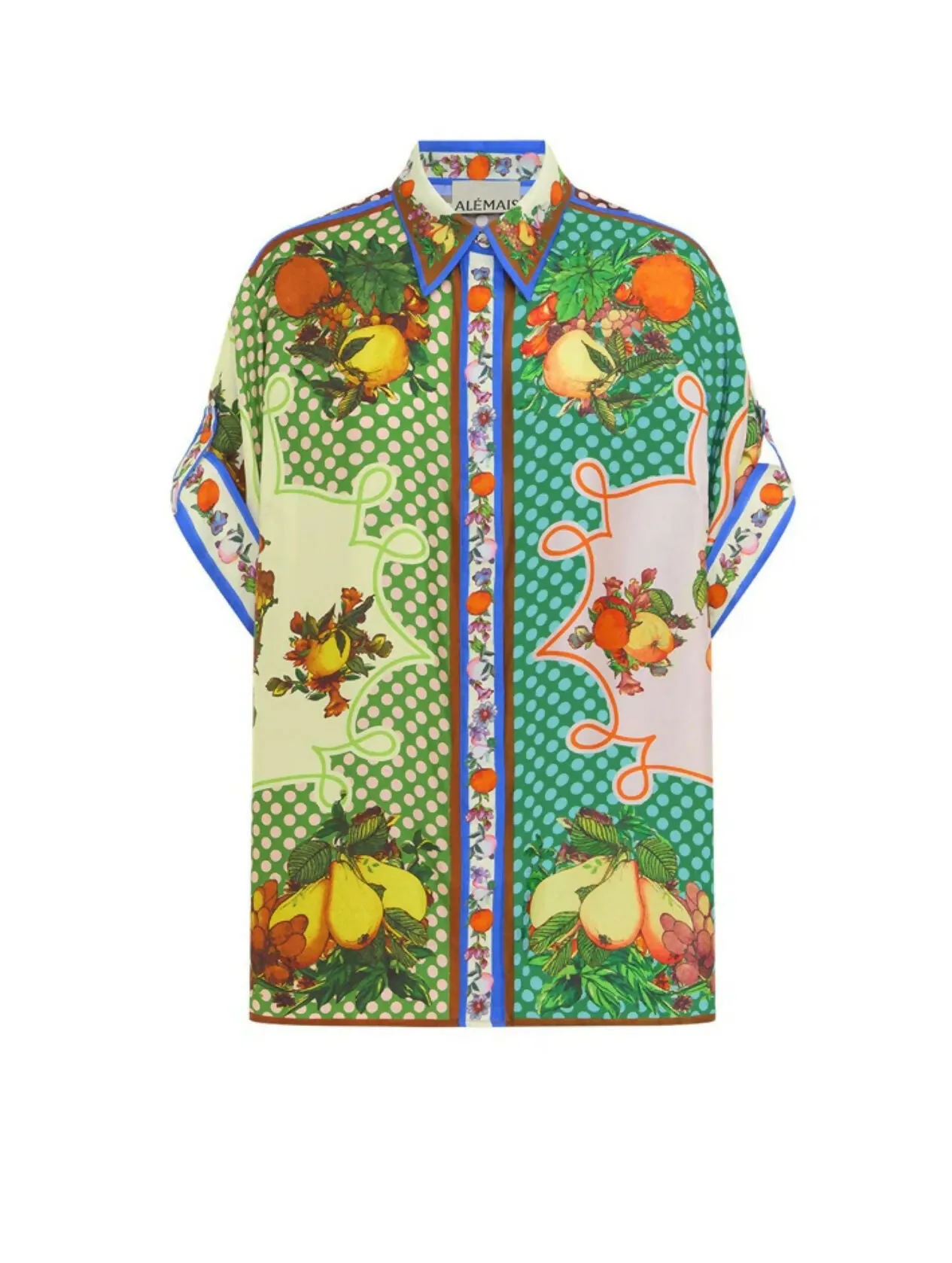 Alemais Lemonis Silk Shirt and Pant Set 16