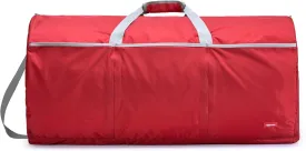 Amazon Basics 32" Extra Large Foldable Duffle Bag for Travel & Storage, with Exterior/Interior Zippered Pockets, Lightweight/Durable Nylon Material, 50-LBS Capacity, 9254 Cubic Inch (150L), Red