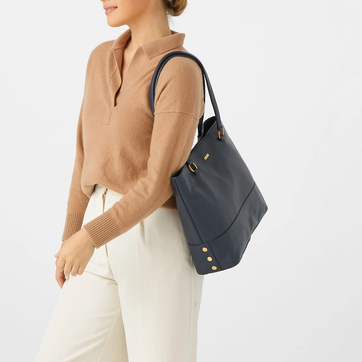 Andersen Tote - Navy Tides Brushed Gold