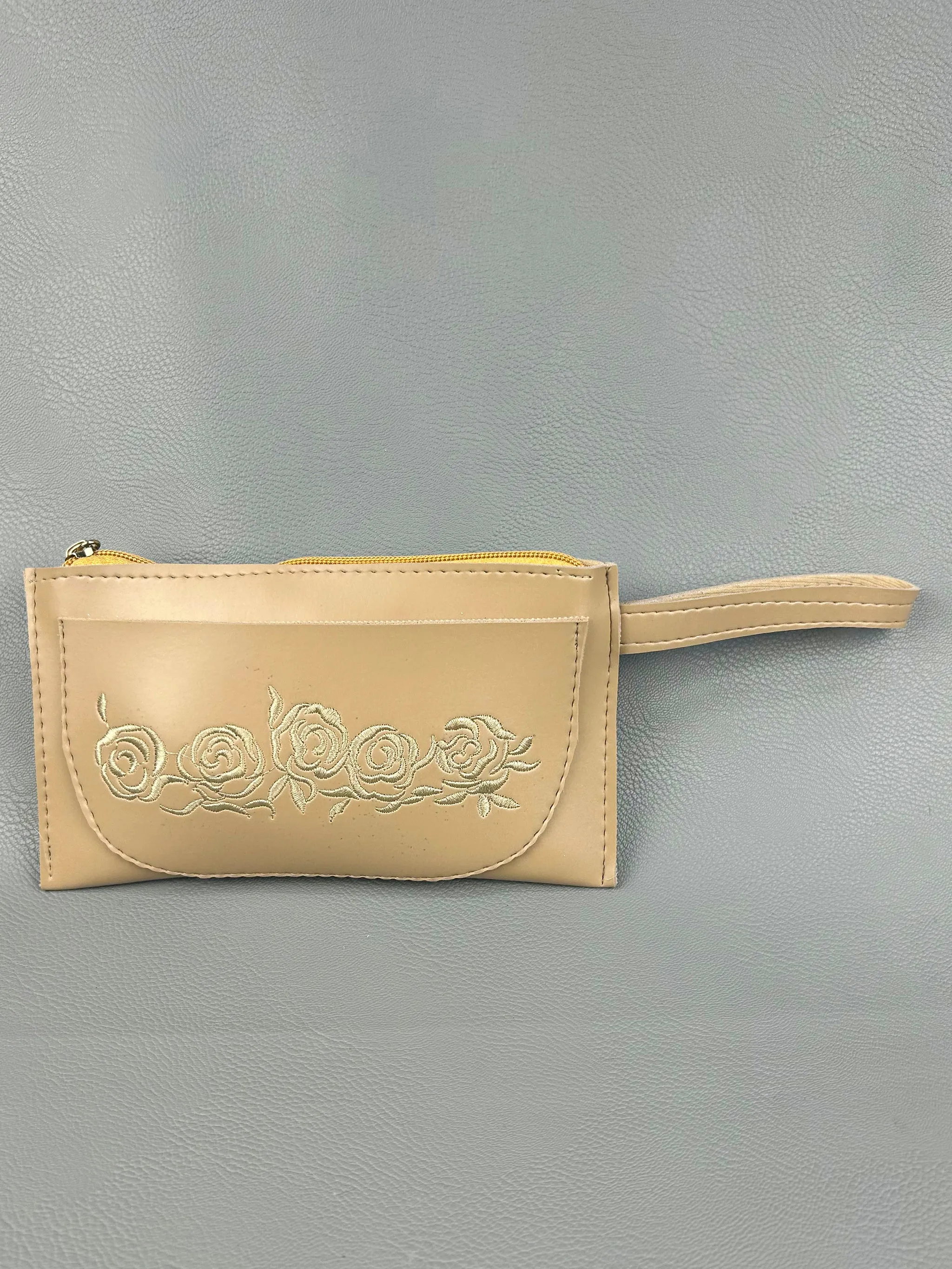 Beige Hand Pouch For Women's WHB81