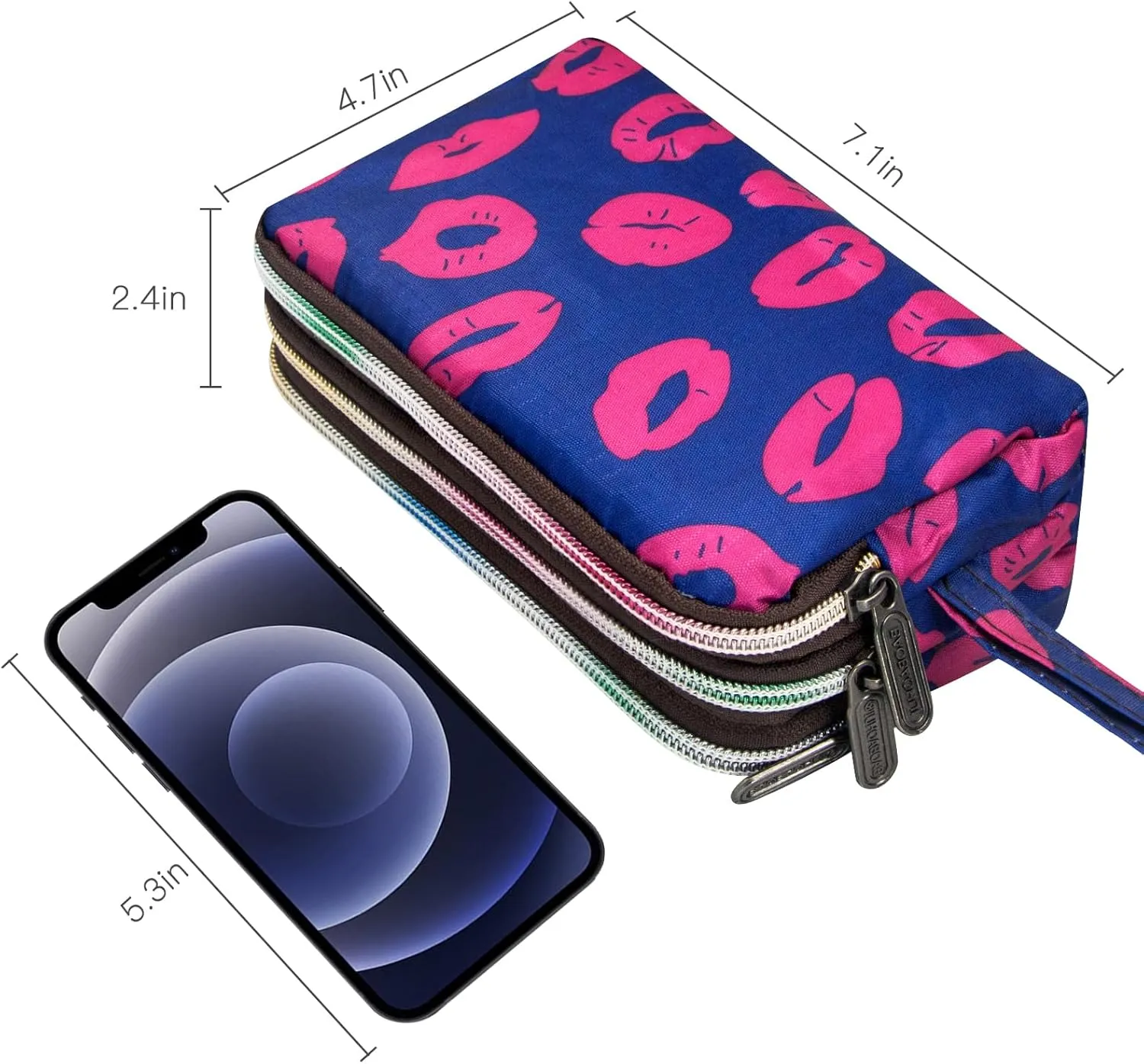 BIAOTIE Large Capacity Wristlet Wallet - Women Printed Nylon Waterproof Handbag Clutch Purse