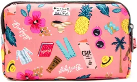 BIAOTIE Large Capacity Wristlet Wallet - Women Printed Nylon Waterproof Handbag Clutch Purse