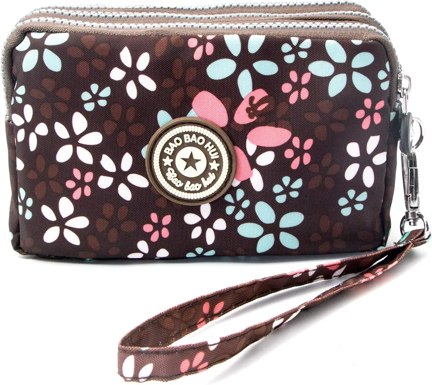 BIAOTIE Large Capacity Wristlet Wallet - Women Printed Nylon Waterproof Handbag Clutch Purse