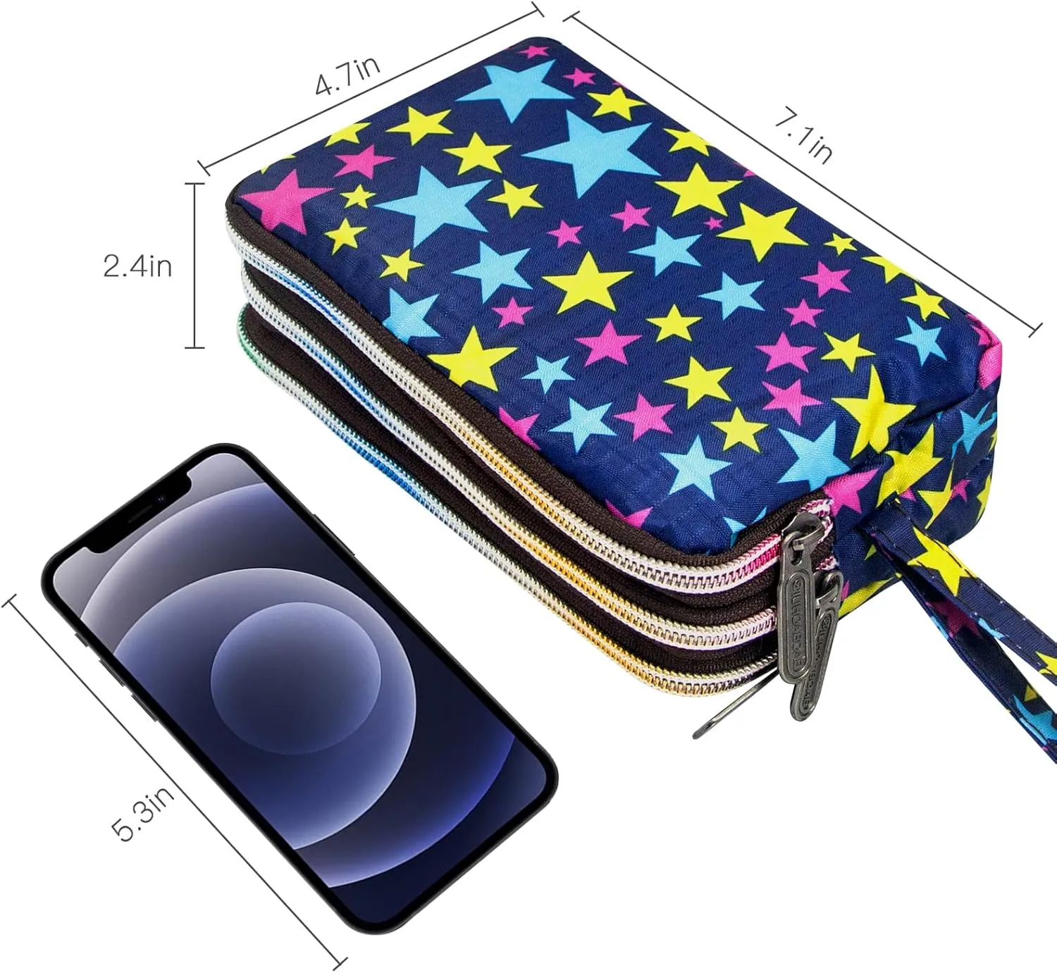 BIAOTIE Large Capacity Wristlet Wallet - Women Printed Nylon Waterproof Handbag Clutch Purse