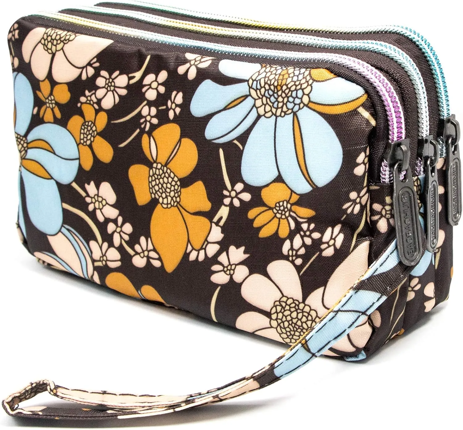 BIAOTIE Large Capacity Wristlet Wallet - Women Printed Nylon Waterproof Handbag Clutch Purse