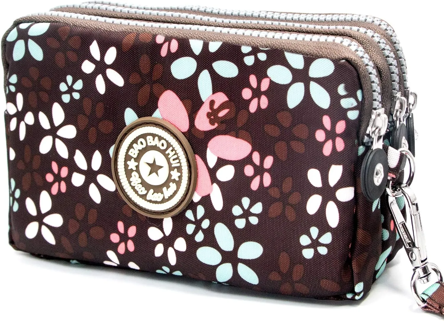 BIAOTIE Large Capacity Wristlet Wallet - Women Printed Nylon Waterproof Handbag Clutch Purse