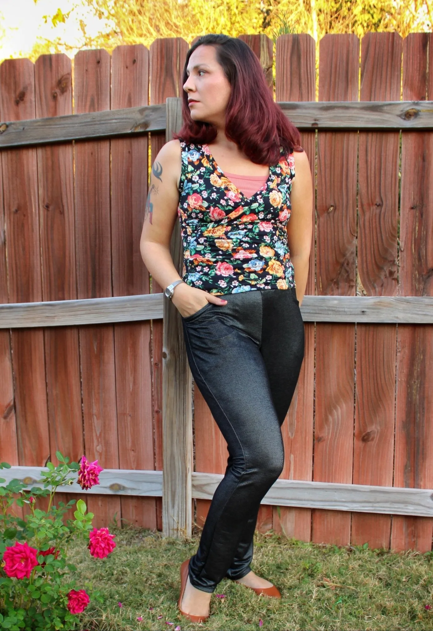Black & Silver, Athletic Stretch Denim.  ATH-135