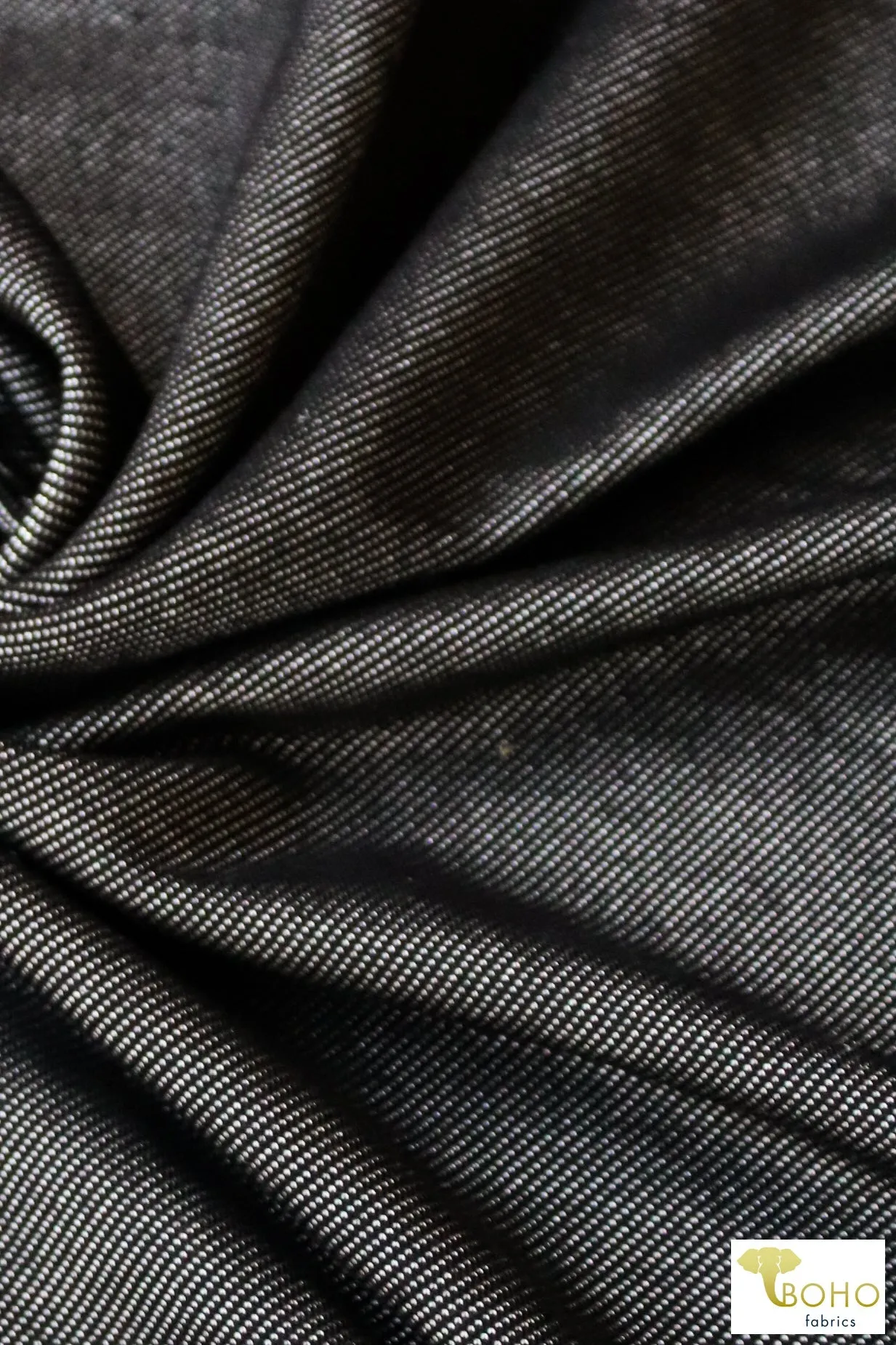 Black & Silver, Athletic Stretch Denim.  ATH-135