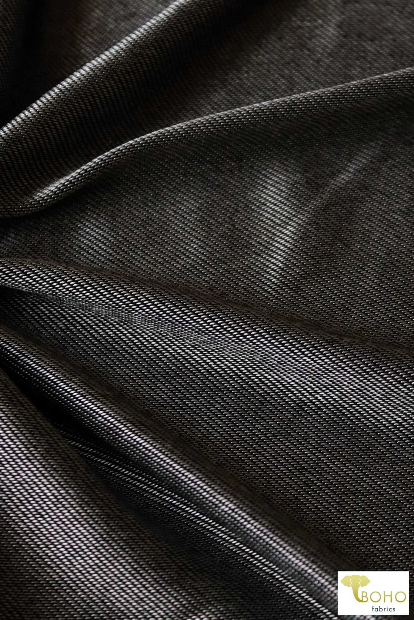 Black & Silver, Athletic Stretch Denim.  ATH-135