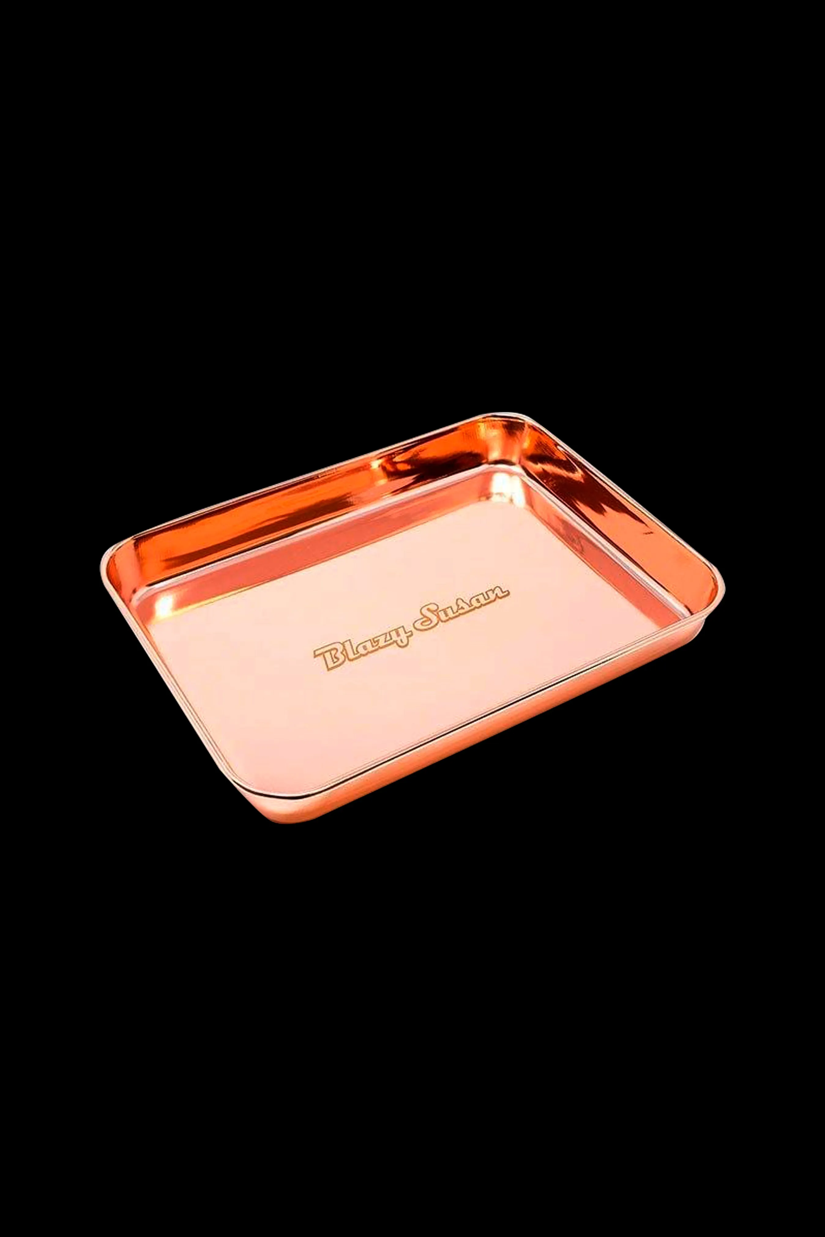 Blazy Susan Stainless Steel Rolling Tray - Rose Gold