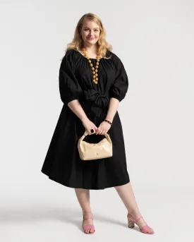 Bliss Midi Dress Cotton Poplin Black
