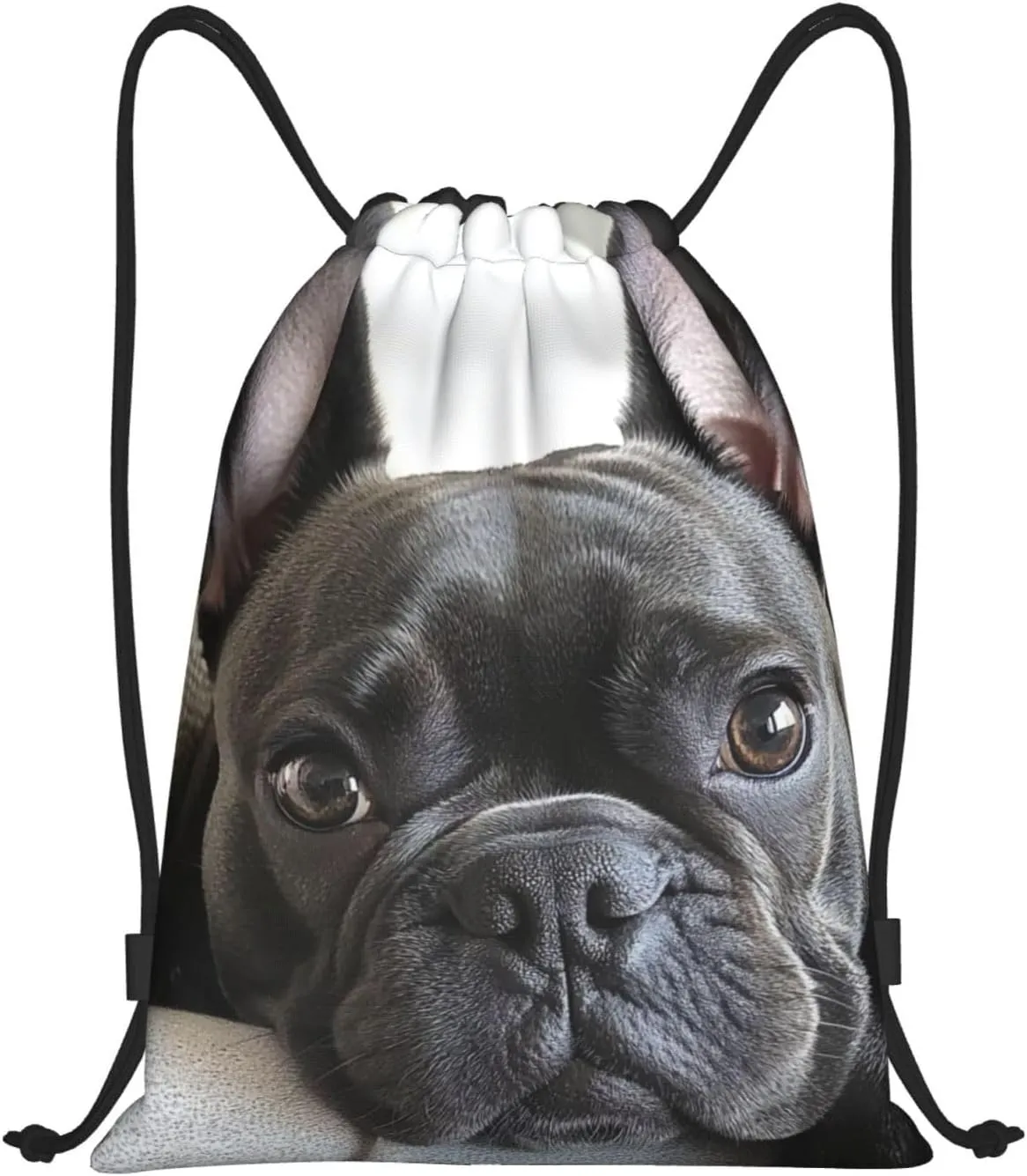 Boston Terrier Pattern Drawstring Backpack Bag - Sports Gym Sack For Women Men