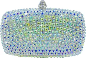 Boutique De FGG Crystal Clutch Purse with Spikes Women Evening Bags Party Rhinestone Clutch Bag Wedding Prom Handbags,Mini