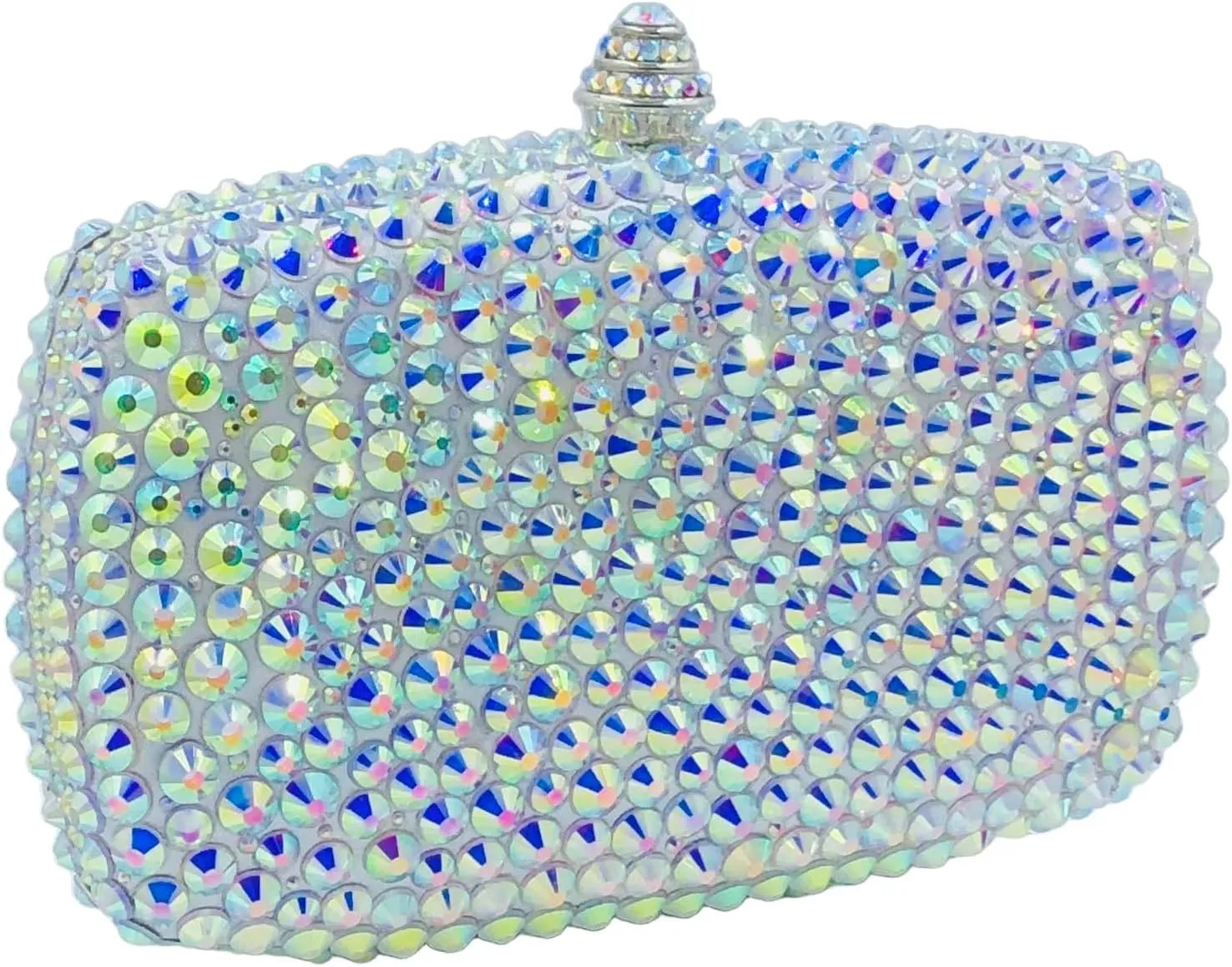 Boutique De FGG Crystal Clutch Purse with Spikes Women Evening Bags Party Rhinestone Clutch Bag Wedding Prom Handbags,Mini
