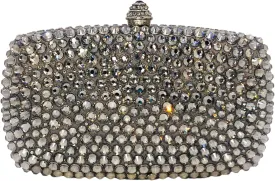 Boutique De FGG Crystal Clutch Purse with Spikes Women Evening Bags Party Rhinestone Clutch Bag Wedding Prom Handbags,Mini
