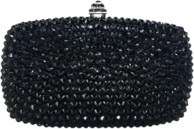 Boutique De FGG Crystal Clutch Purse with Spikes Women Evening Bags Party Rhinestone Clutch Bag Wedding Prom Handbags,Mini