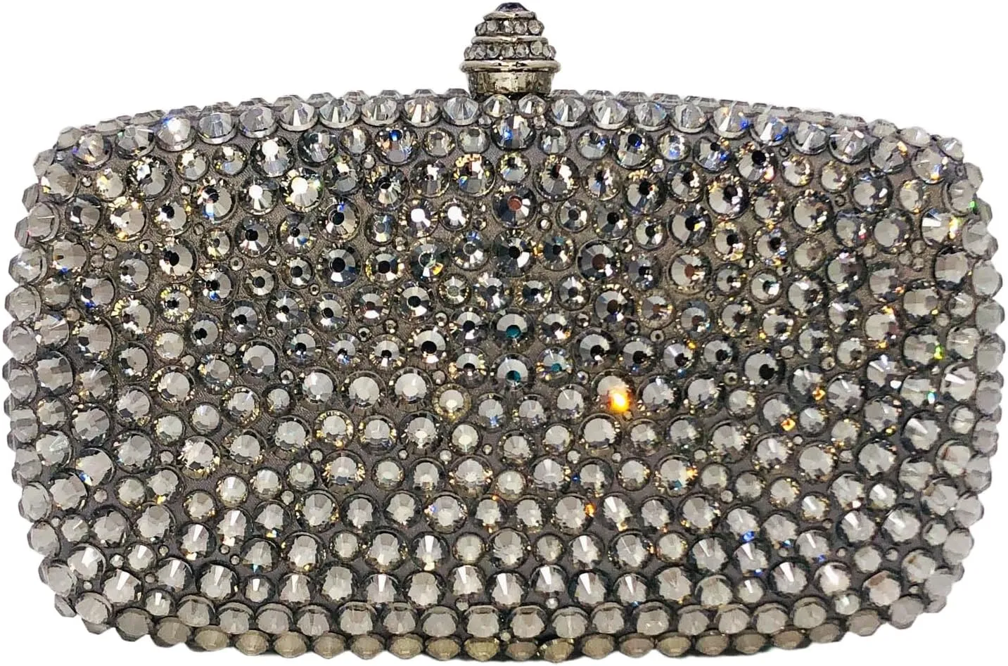 Boutique De FGG Crystal Clutch Purse with Spikes Women Evening Bags Party Rhinestone Clutch Bag Wedding Prom Handbags,Mini