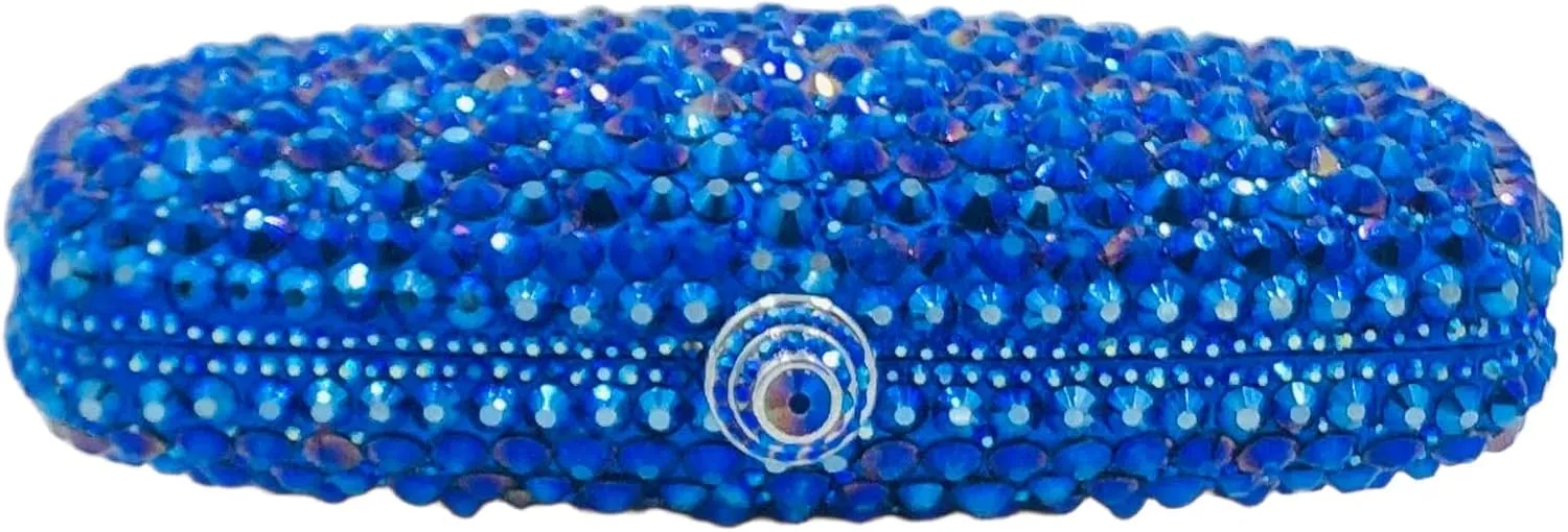 Boutique De FGG Crystal Clutch Purse with Spikes Women Evening Bags Party Rhinestone Clutch Bag Wedding Prom Handbags,Mini