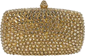 Boutique De FGG Crystal Clutch Purse with Spikes Women Evening Bags Party Rhinestone Clutch Bag Wedding Prom Handbags,Mini