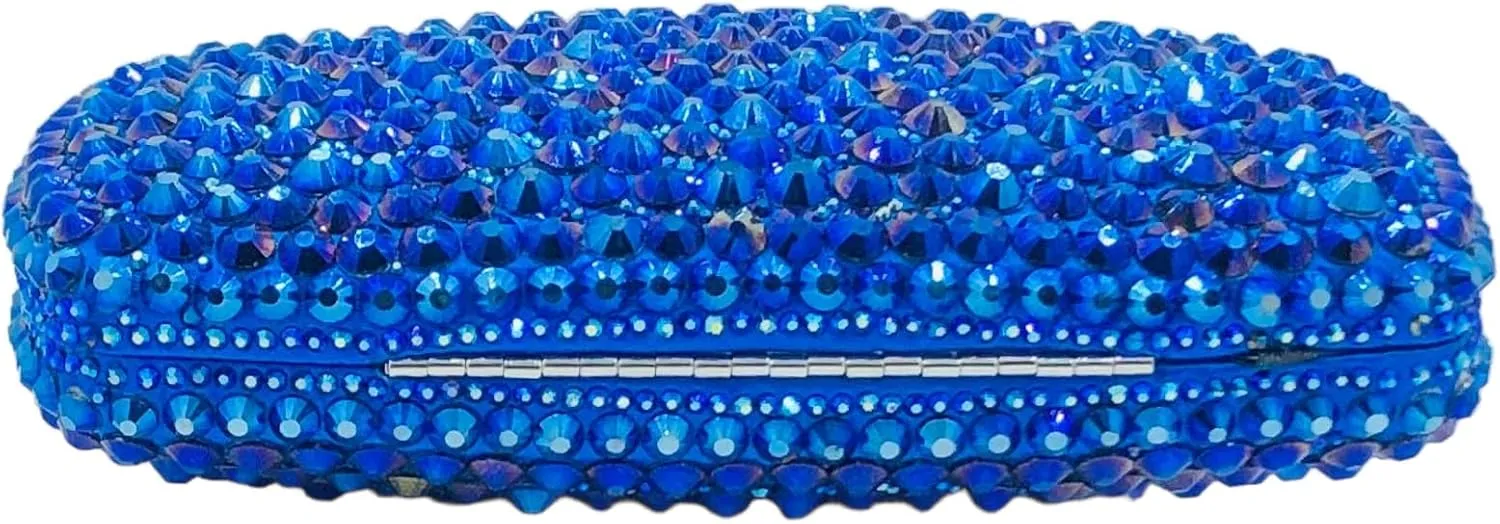 Boutique De FGG Crystal Clutch Purse with Spikes Women Evening Bags Party Rhinestone Clutch Bag Wedding Prom Handbags,Mini