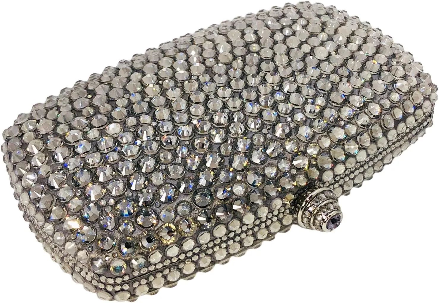 Boutique De FGG Crystal Clutch Purse with Spikes Women Evening Bags Party Rhinestone Clutch Bag Wedding Prom Handbags,Mini