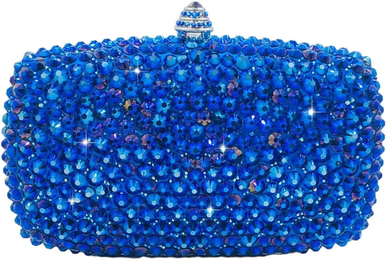 Boutique De FGG Crystal Clutch Purse with Spikes Women Evening Bags Party Rhinestone Clutch Bag Wedding Prom Handbags,Mini