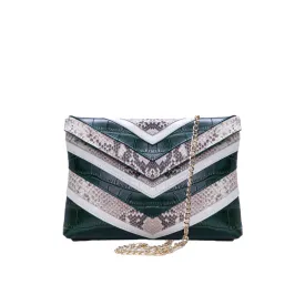 CHEVRON PUFF | EMERALD, NATURAL & WHITE