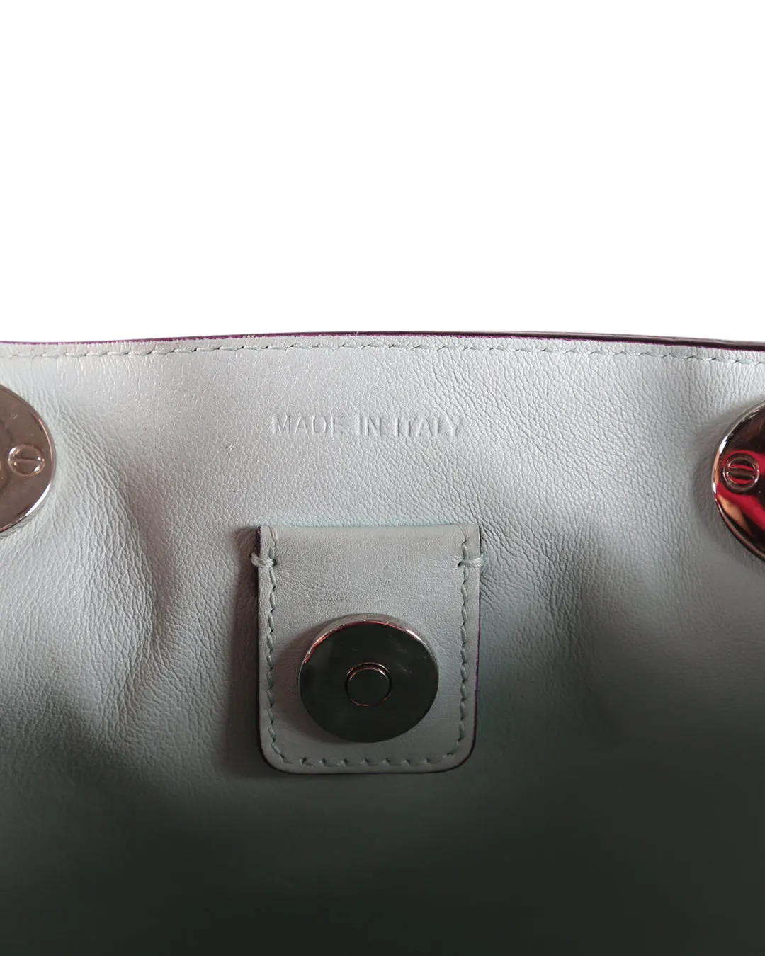 CHRISTIAN DIOR Fuchsia Pebbled Leather Large Diorissimo Shopper Tote Bag