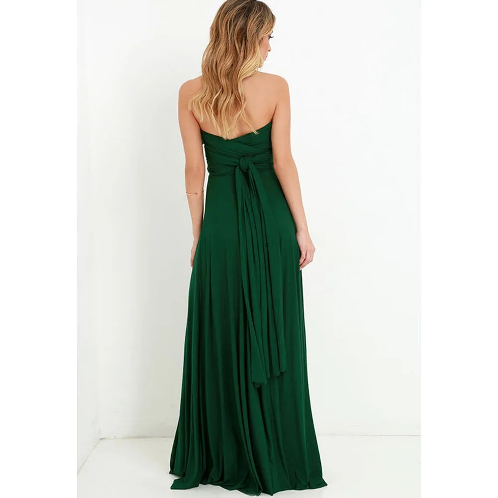 Convertible Warp Maxi Dress Multi Way Wear Party Wedding Bridesmaid Long Dresses