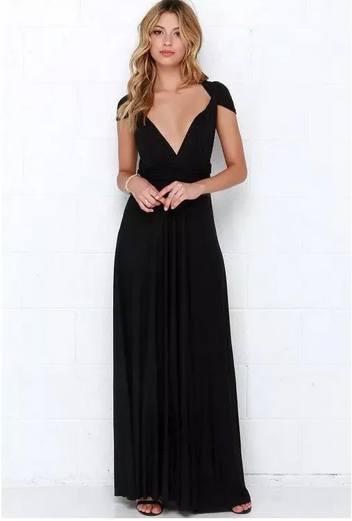 Convertible Warp Maxi Dress Multi Way Wear Party Wedding Bridesmaid Long Dresses