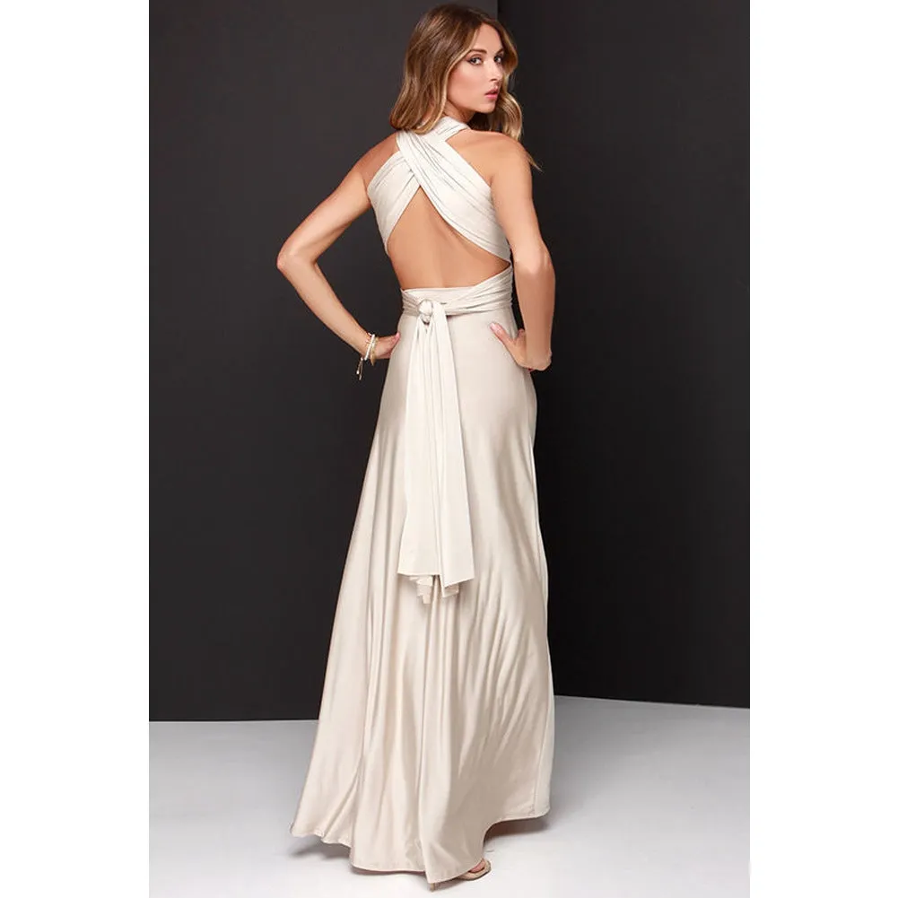 Convertible Warp Maxi Dress Multi Way Wear Party Wedding Bridesmaid Long Dresses