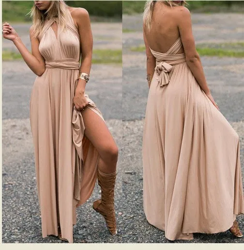 Convertible Warp Maxi Dress Multi Way Wear Party Wedding Bridesmaid Long Dresses
