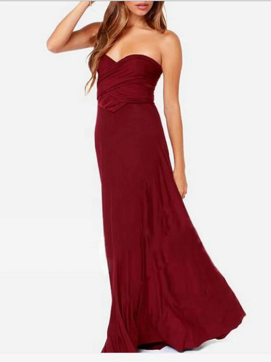 Convertible Warp Maxi Dress Multi Way Wear Party Wedding Bridesmaid Long Dresses