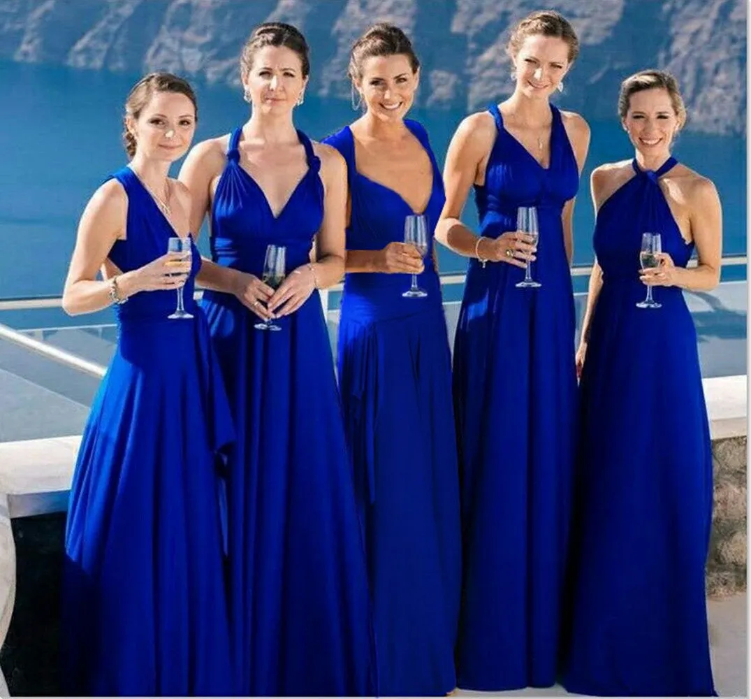 Convertible Warp Maxi Dress Multi Way Wear Party Wedding Bridesmaid Long Dresses