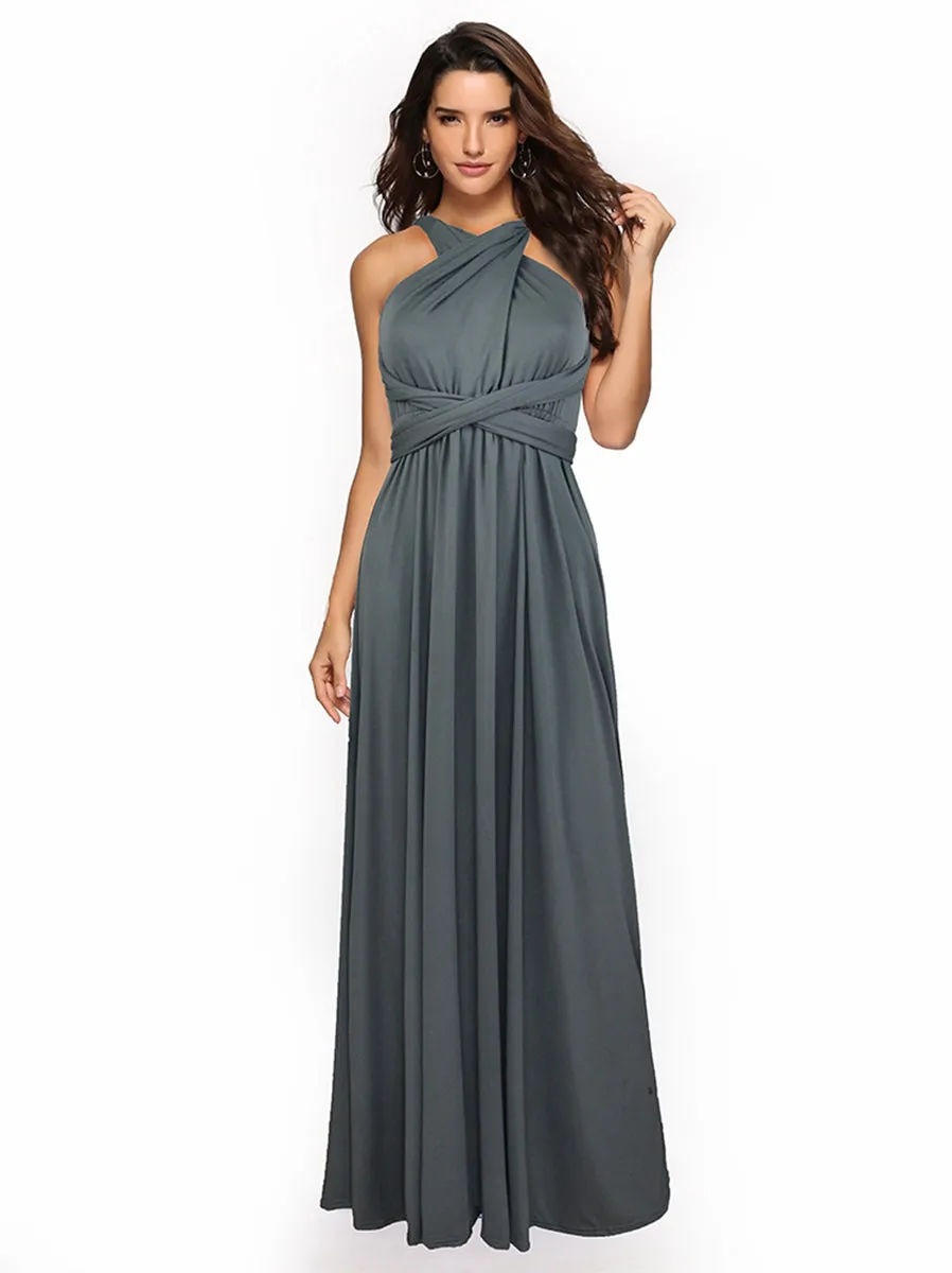 Convertible Warp Maxi Dress Multi Way Wear Party Wedding Bridesmaid Long Dresses