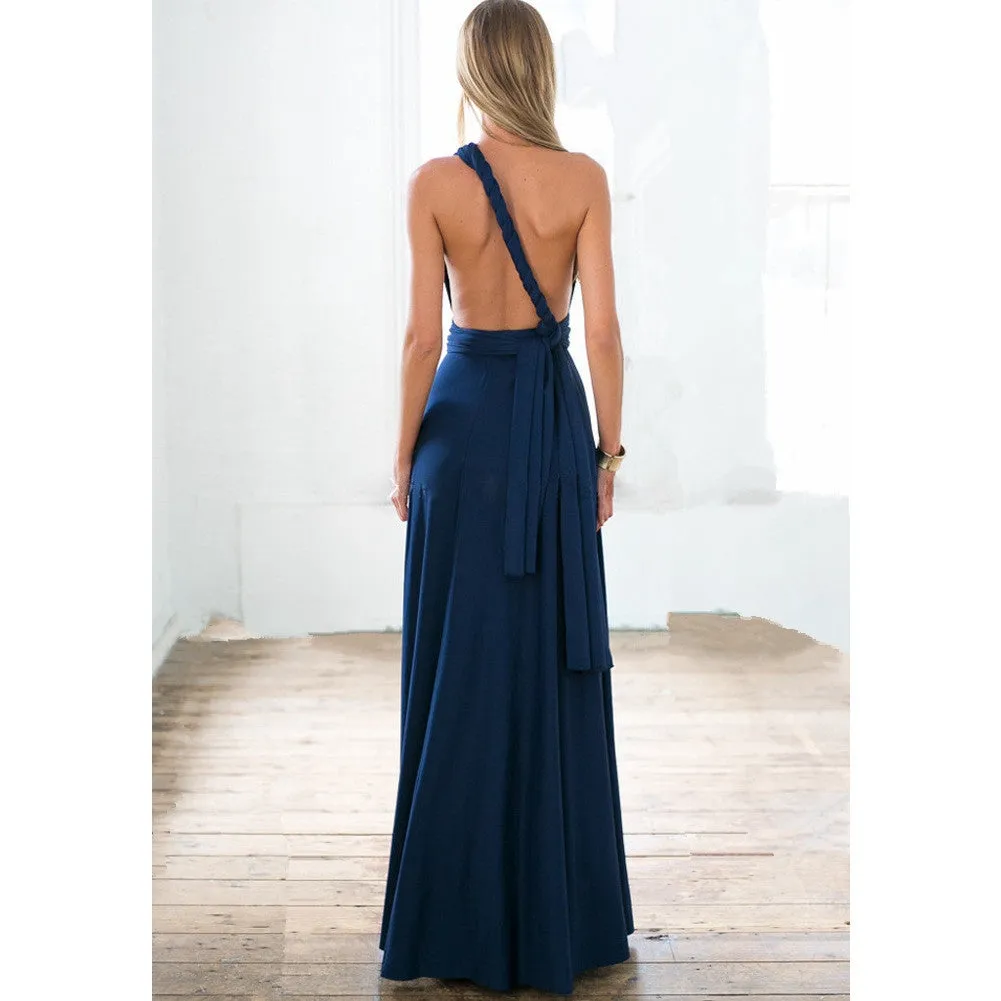 Convertible Warp Maxi Dress Multi Way Wear Party Wedding Bridesmaid Long Dresses