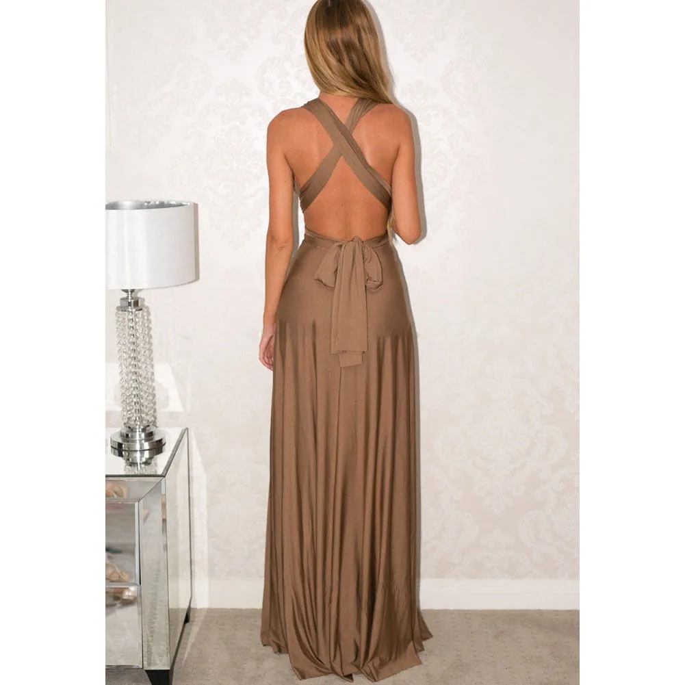 Convertible Warp Maxi Dress Multi Way Wear Party Wedding Bridesmaid Long Dresses