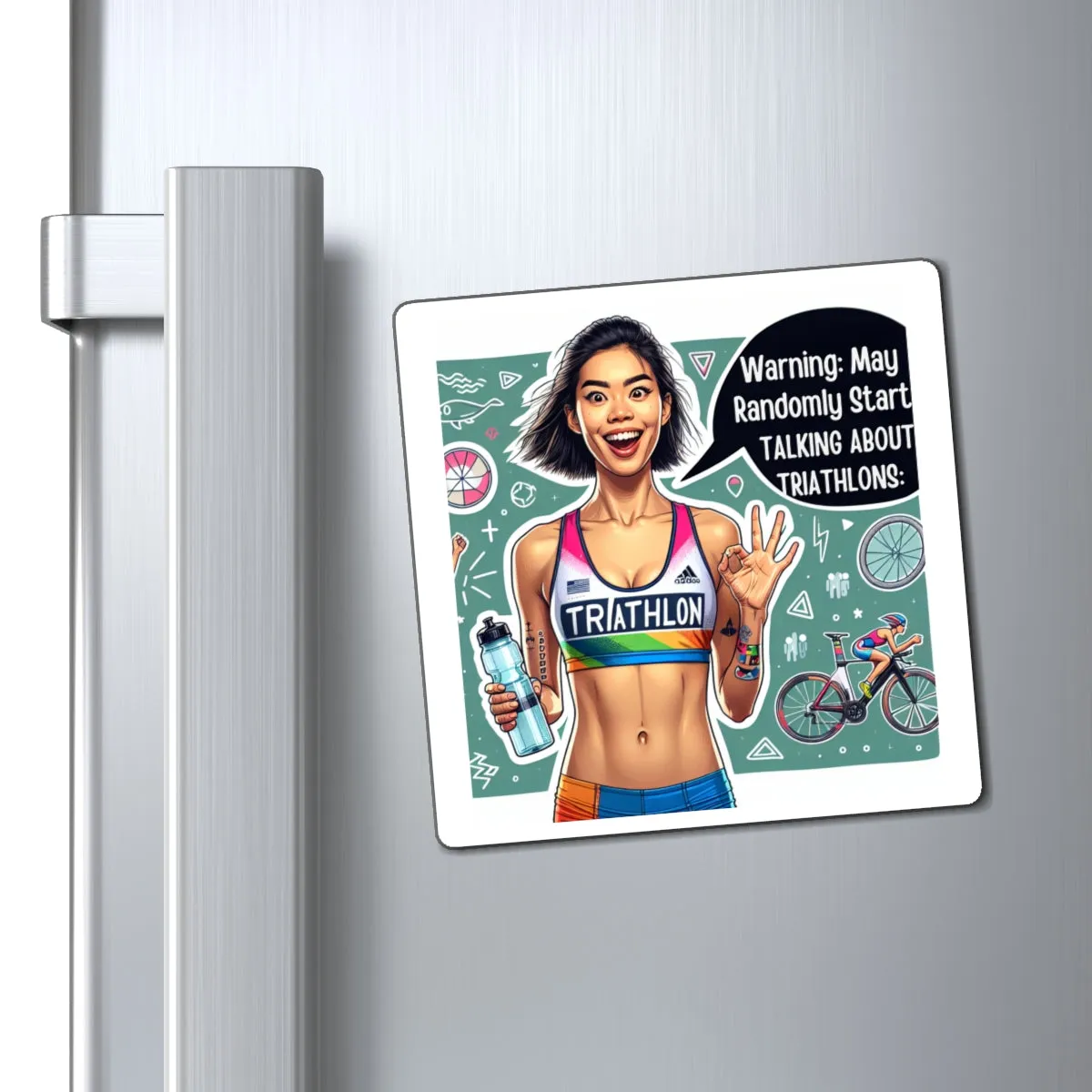 Custom Triathlon Gear Magnets – Durable Vinyl, Lightweight & Ultra-Thin