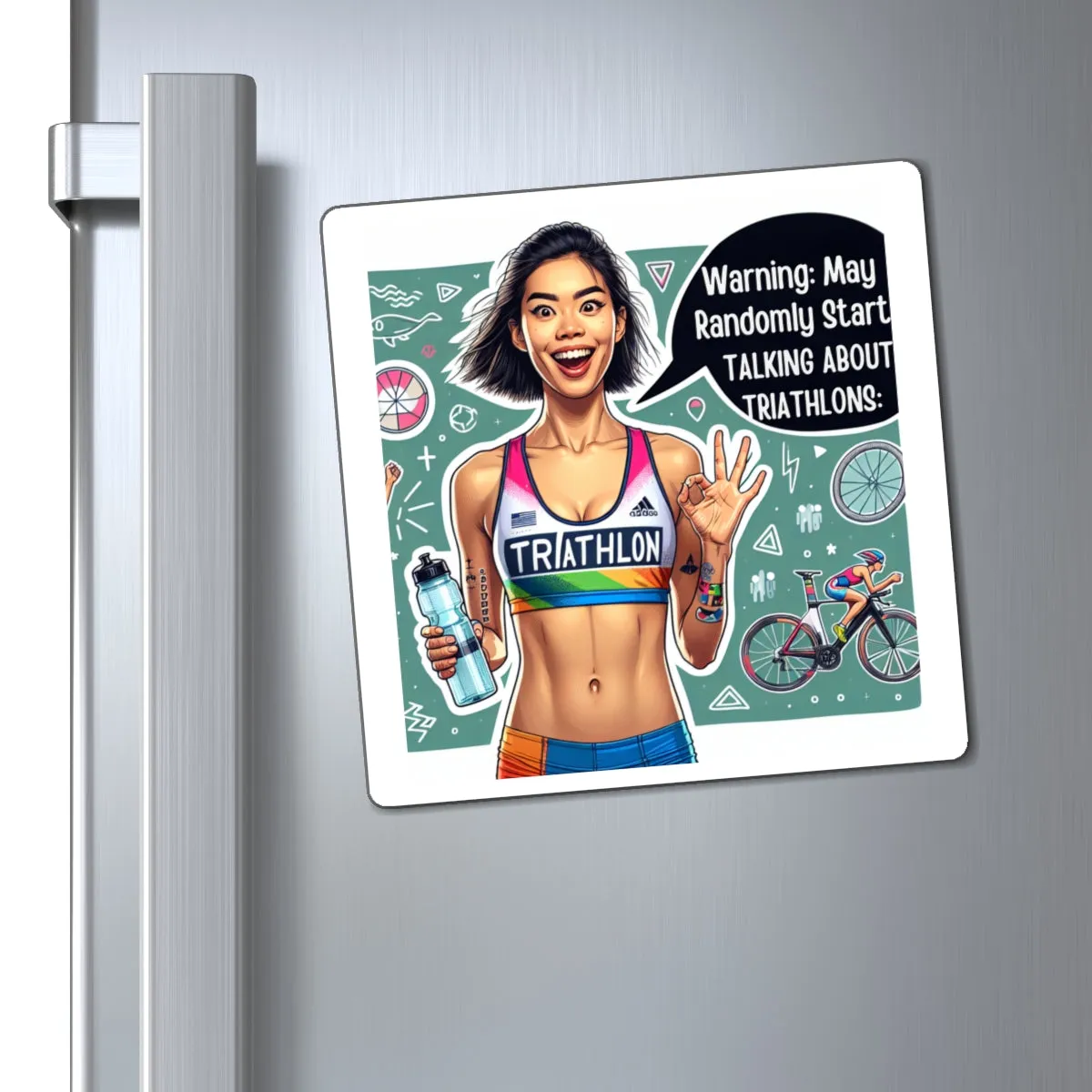 Custom Triathlon Gear Magnets – Durable Vinyl, Lightweight & Ultra-Thin