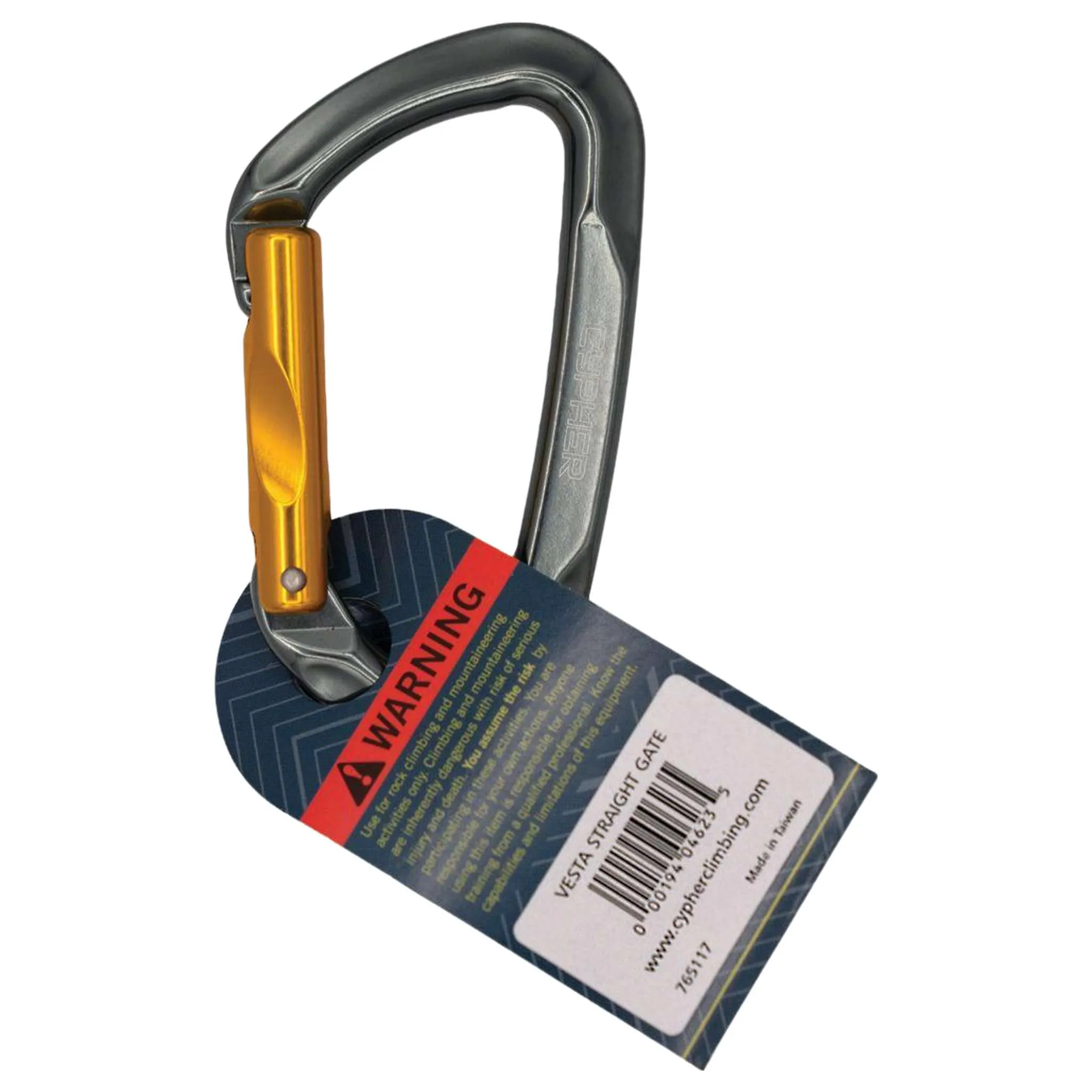 Cypher Vesta Keylock Straight Gate Carabiner - Lightweight & Durable