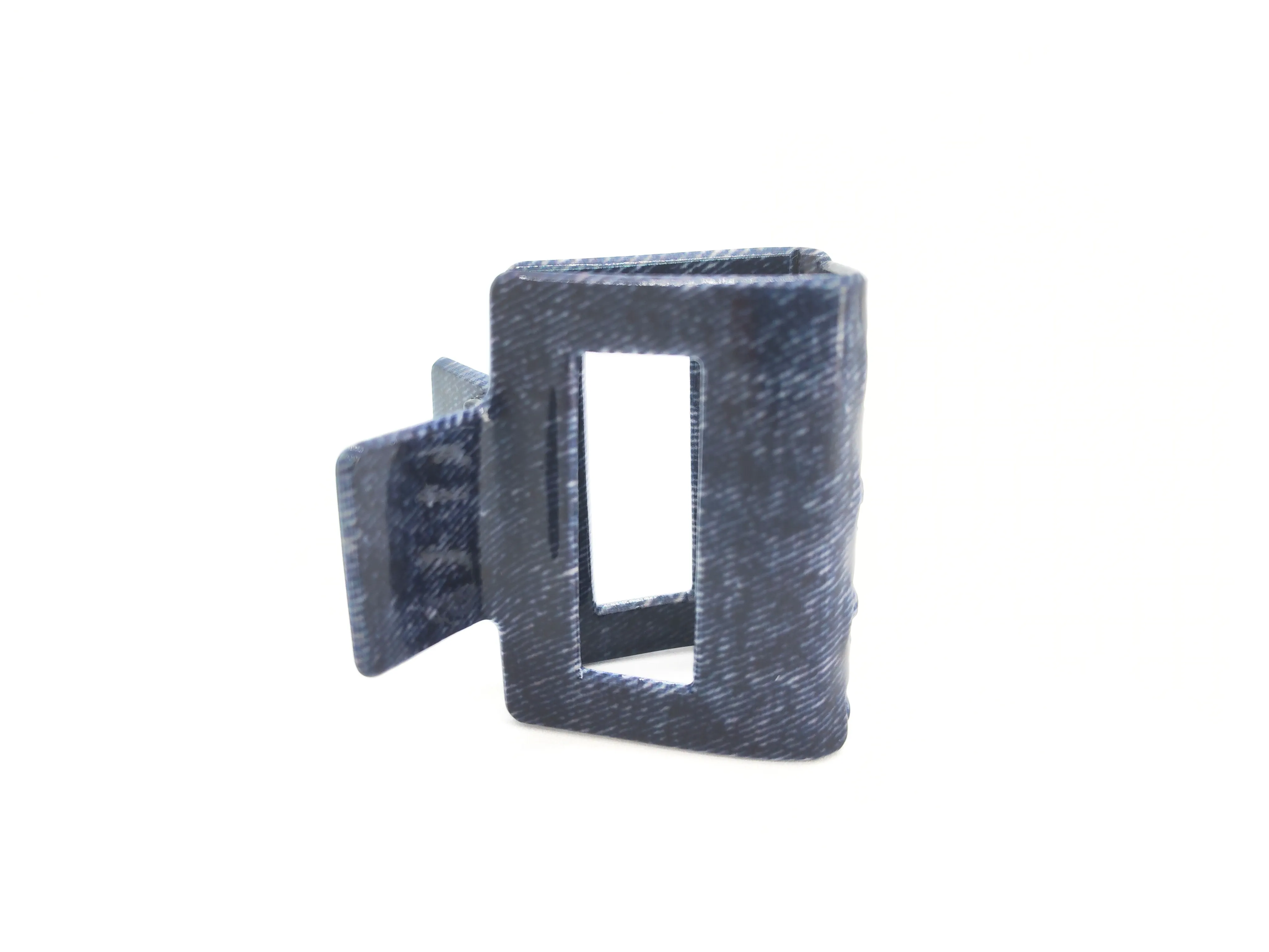 Denim Square Hair Claw Clip