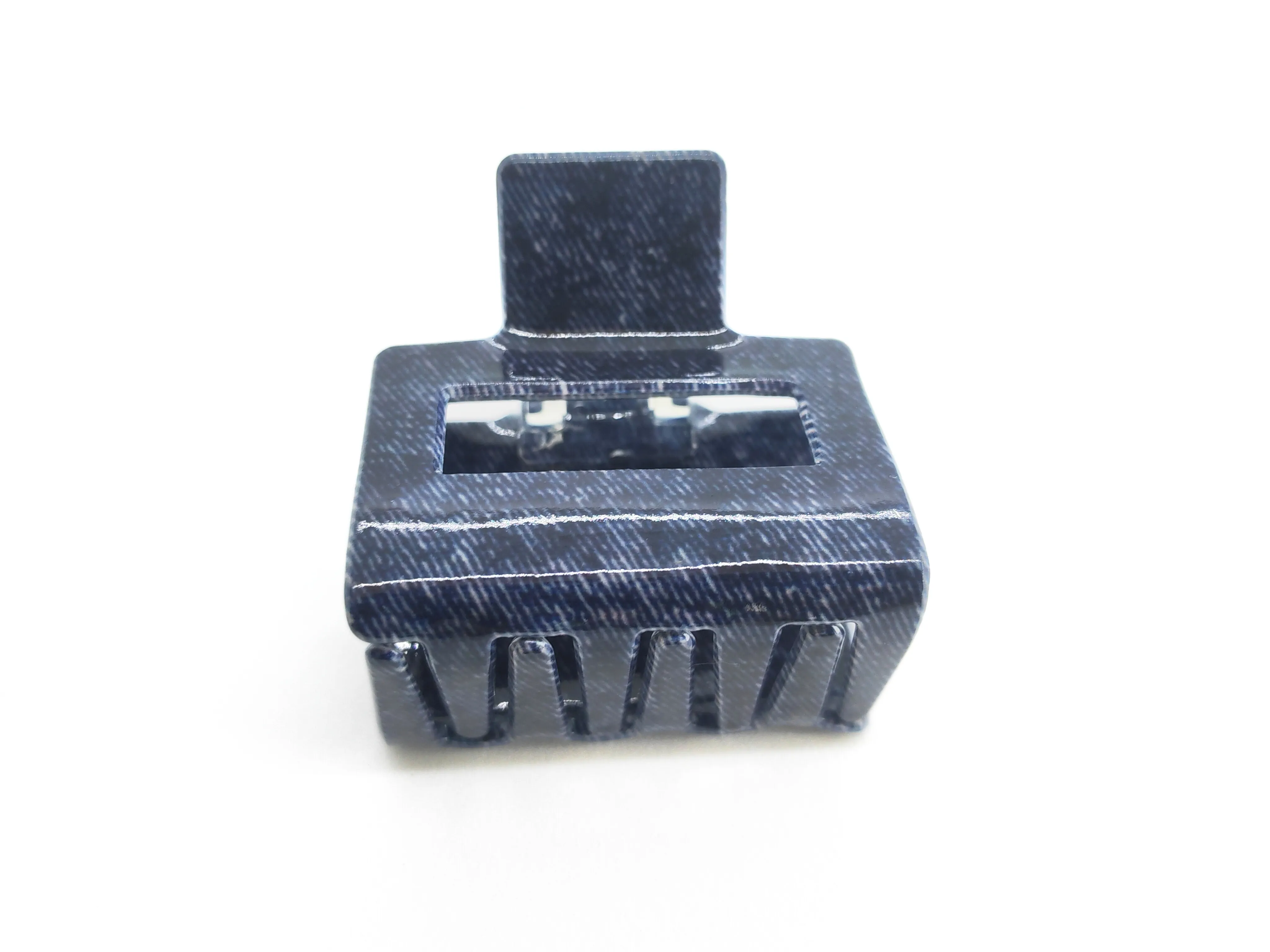 Denim Square Hair Claw Clip