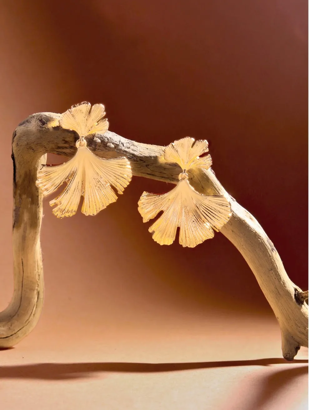 Double Leaf Statement Earring