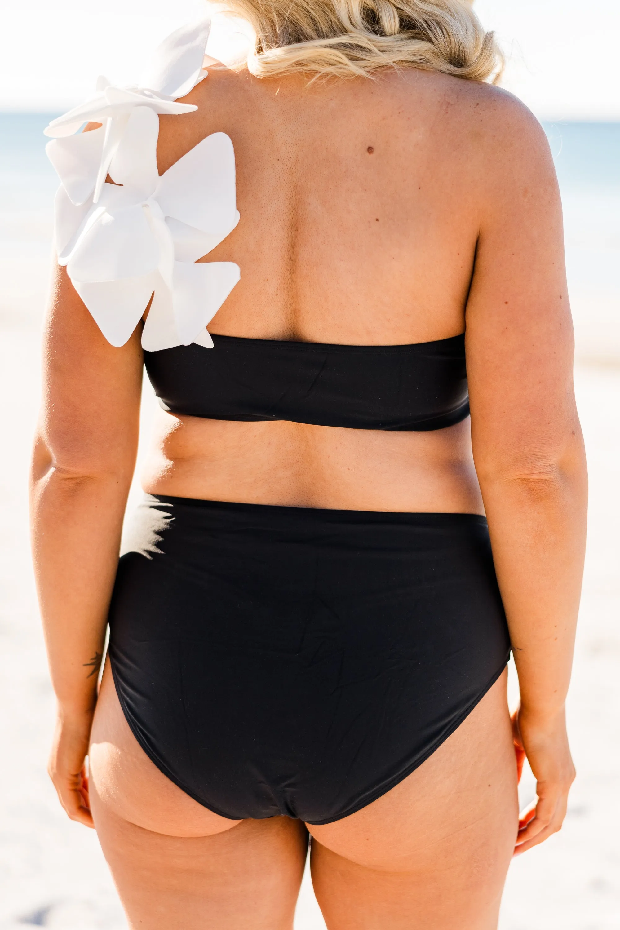Dream Vacation Swim Top, Black