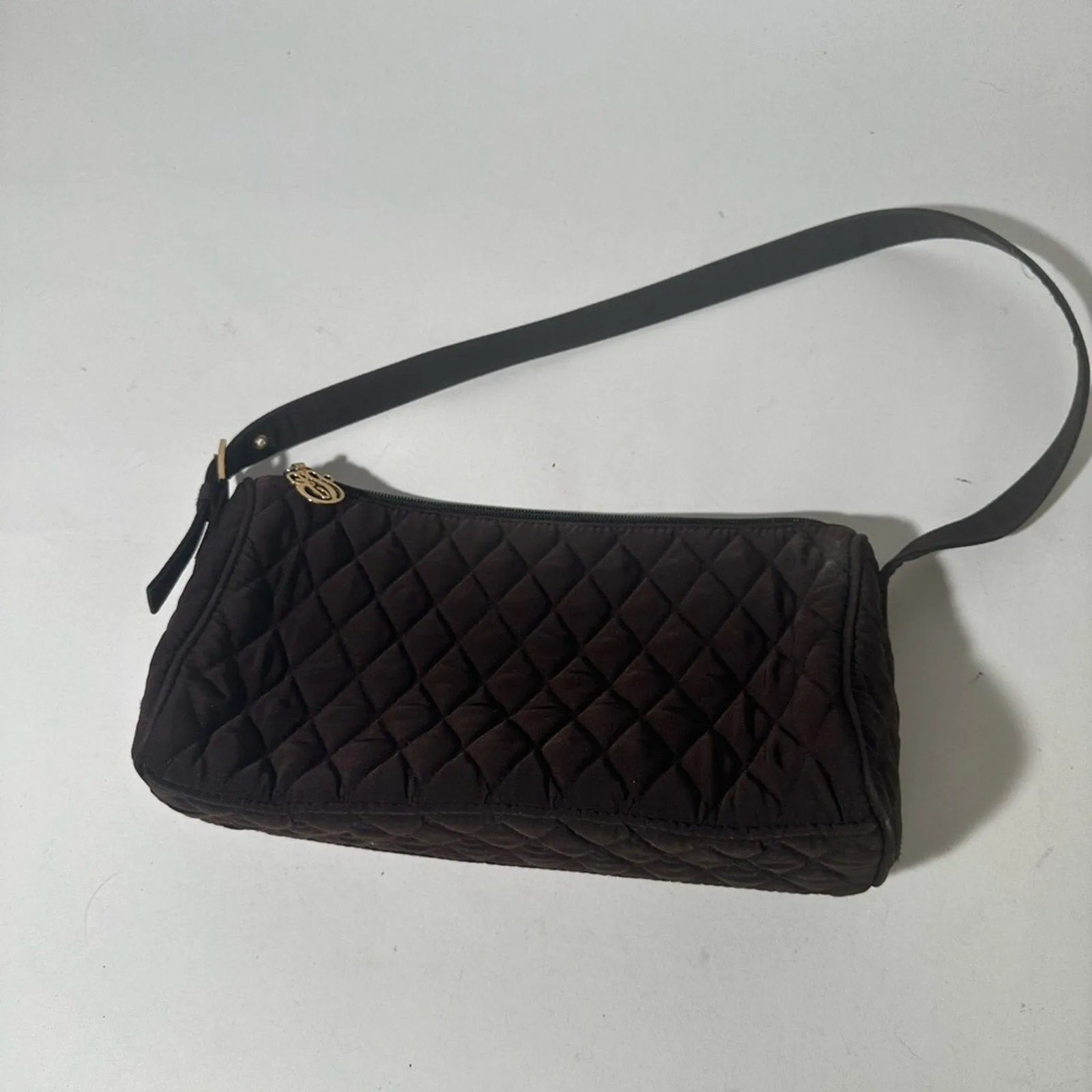 Elegant Black Quilted Shoulder Bag with Diamond Pattern