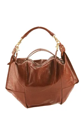 EMBOSSED CROC LEATHER DUNNAWAY