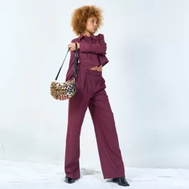 Faux fur leopard print belt bag wholesale